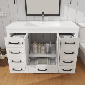 Modern 48’’ RTA Freestanding Vanity Cabinet Base with Larger Storage Room (Countertop & Sink Not Included) 浴室柜