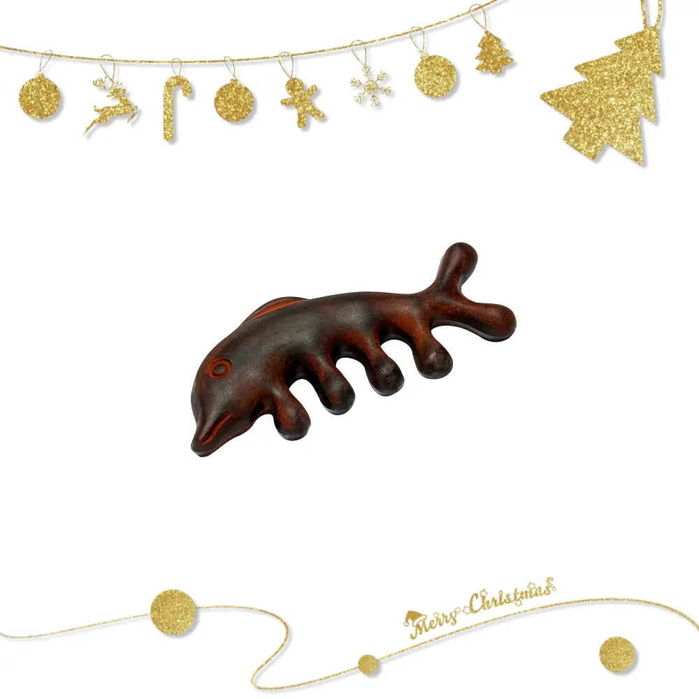 Pre-Order Exclusive | Handmade Red Sandalwood Dolphin Massage Comb | Limited Scarcity Natural Wood Comb for Scalp & Body