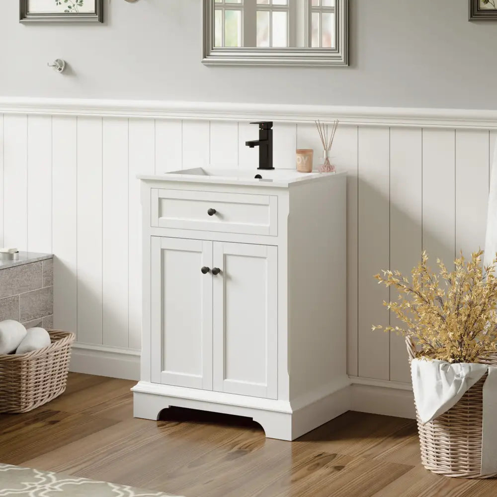 Retro 24’’ Freestanding Single Vanity Cabinets with Arch Feet 浴室柜