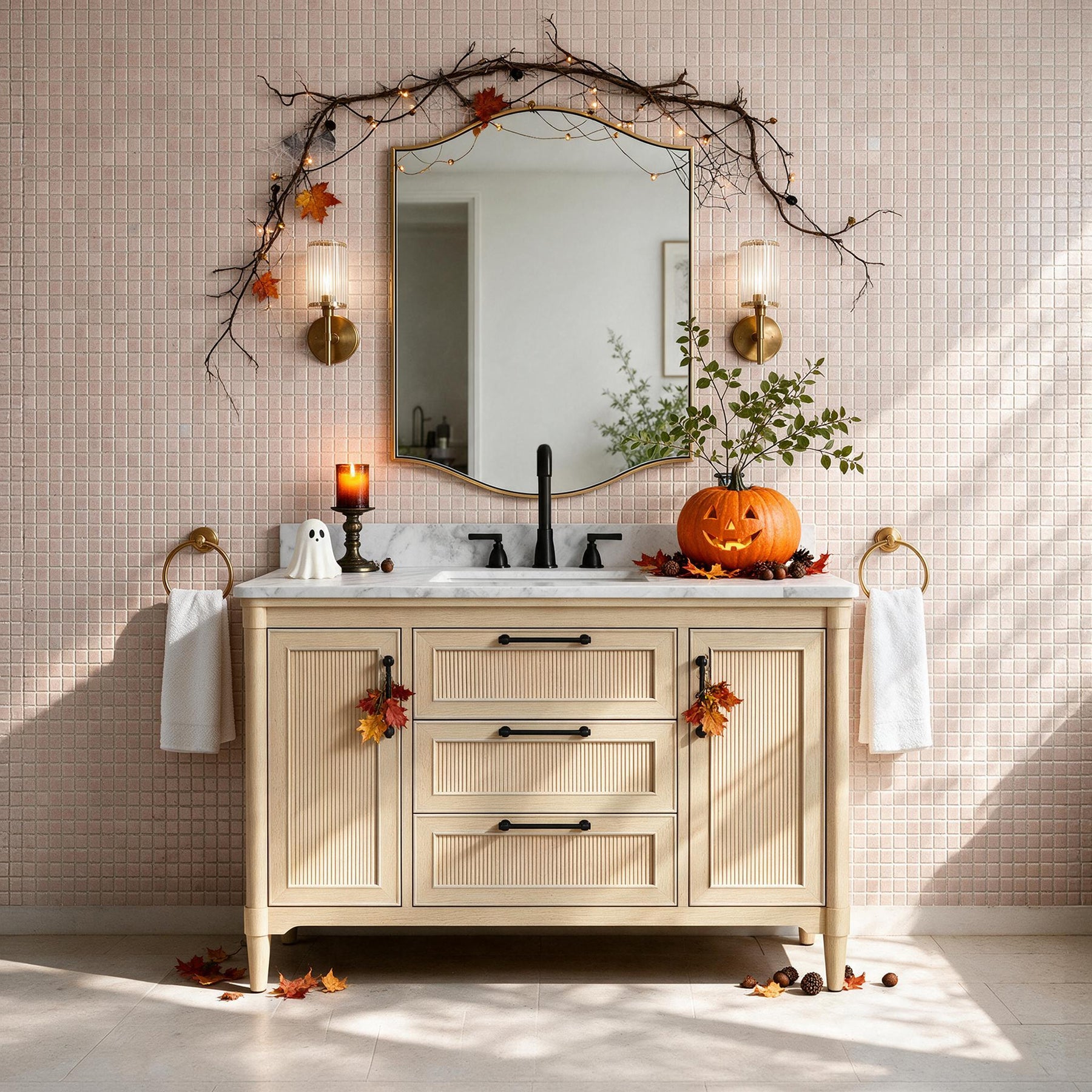 Vantara 48" Freestanding Single Vanity Cabinets with Fluted Texture