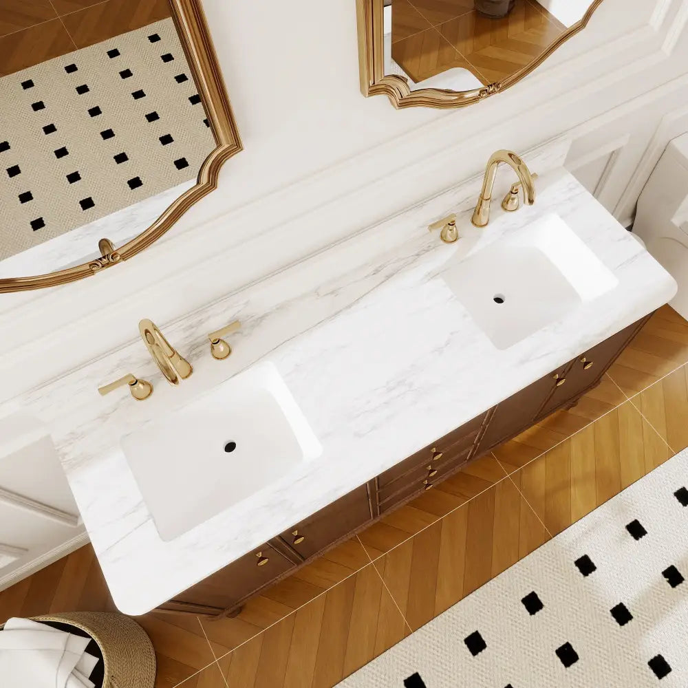 Verve 60’’ Freestanding Double Vanity Cabinets with Wall Mounted Options 浴室柜