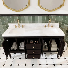 Verve 60’’ Freestanding Double Vanity Cabinets with Wall Mounted Options 浴室柜