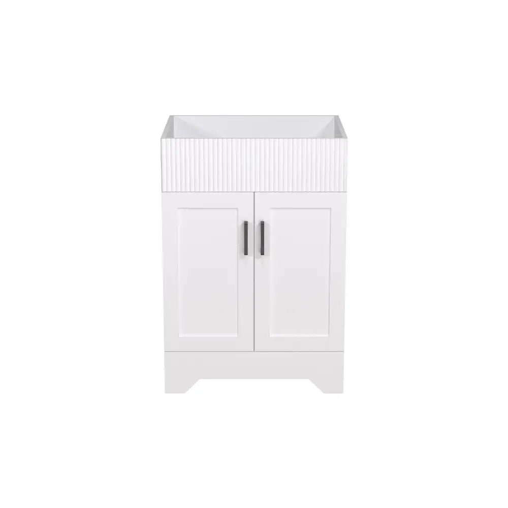 Waterfall 24’’ RTA Freestanding Vanity Cabinet Base with Vertical Striped Decor (Countertop & Sink Not Included) 浴室柜
