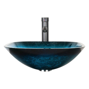Eclife Turquoise Tempered Glass Square Sink
