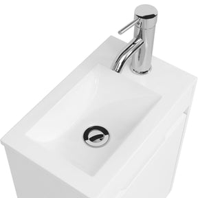 Rec 16" Wall Mounted Bathroom Vanity Combo with Single Undermount Sink