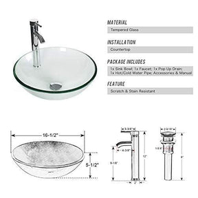 Eclife Clear Tempered Glass Sink