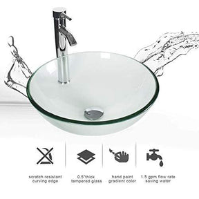 Eclife Clear Tempered Glass Sink