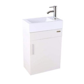 Eclife 18.4’’ Bathroom Vanity Combo,Modern Design Wall Mounted Vanity Set with Terpered Glass Sink Top
