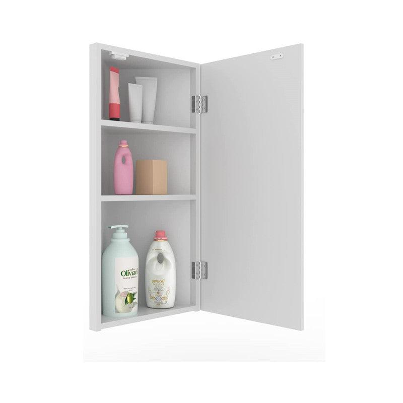 Eclife 24" Bathroom Corner  Cabinet with Mirror, Wall Mount Mirror Cabinet Hanging Triple Shelf Storage Cabinet Opens Left to Right