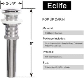 Eclife 60” Black Modern Stand Pedestal Bathroom Vanity Combo, W/Mirror