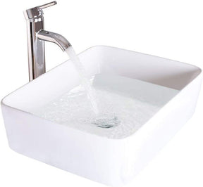Eclife 60”  White Modern Stand Bathroom Vanity Combo W/Side Cabinet, W/Mirror