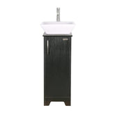 14" Bathroom Vanity and Sink Combo Black Small Vanity Sink & 1.5 GPM Water Save Faucet & Solid Brass Pop Up Drain