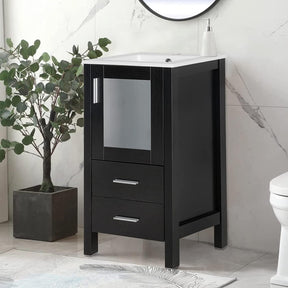 16" Small Bathroom Vanity with Undermount Ceramic Sink