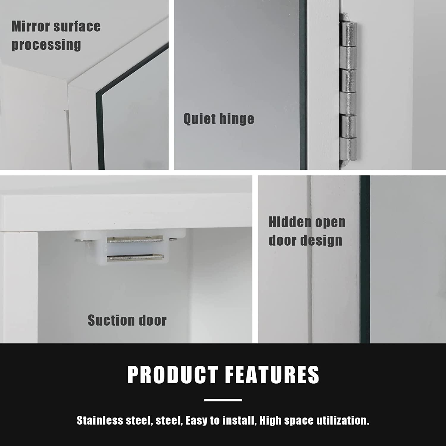 Designer Black Bathroom Shelves Corner Wall Mount