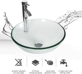 Eclife 24" Morden Bathroom Floating Vanity With Vessel Sink Set, Natural Color With Bathroom Mirror