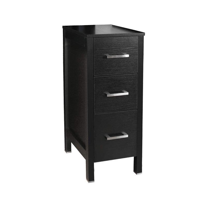 3-Drawer Bathroom Floor Cabinet Free Standing Side Storage Organizer  Nightstand Black, 1 unit - Fred Meyer