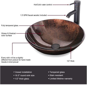 Eclife 24” Morden Grey Floating Vanity With Vessel Sink Set With Bathroom Mirror