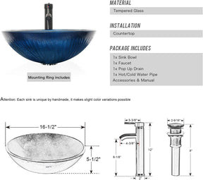 Eclife 24” Morden Grey Floating Vanity With Vessel Sink Set With Bathroom Mirror