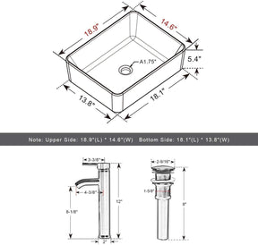Eclife 60" Double Sinks Morden White Bathroom Vanity with Pedestal  Side Cabinet And Mirror Combo