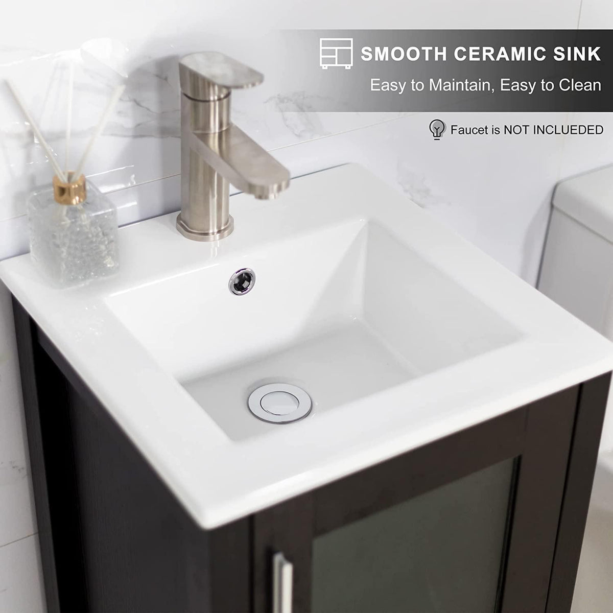 Eclife 16" Small Bathroom Vanity