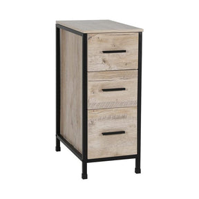 12" Bathroom Cabinet 3 Drawer Organizer Free Standing Single Vanity, Small Nightstand, White Vanity MDF(Ivory)