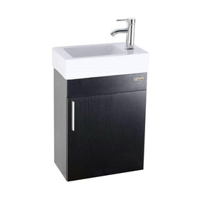 Eclife 18.4’’ Bathroom Vanity Combo,Modern Design Wall Mounted Vanity Set with Terpered Glass Sink Top