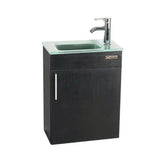 Eclife 18.4’’ Bathroom Vanity Combo,Modern Design Wall Mounted Vanity Set with Terpered Glass Sink Top